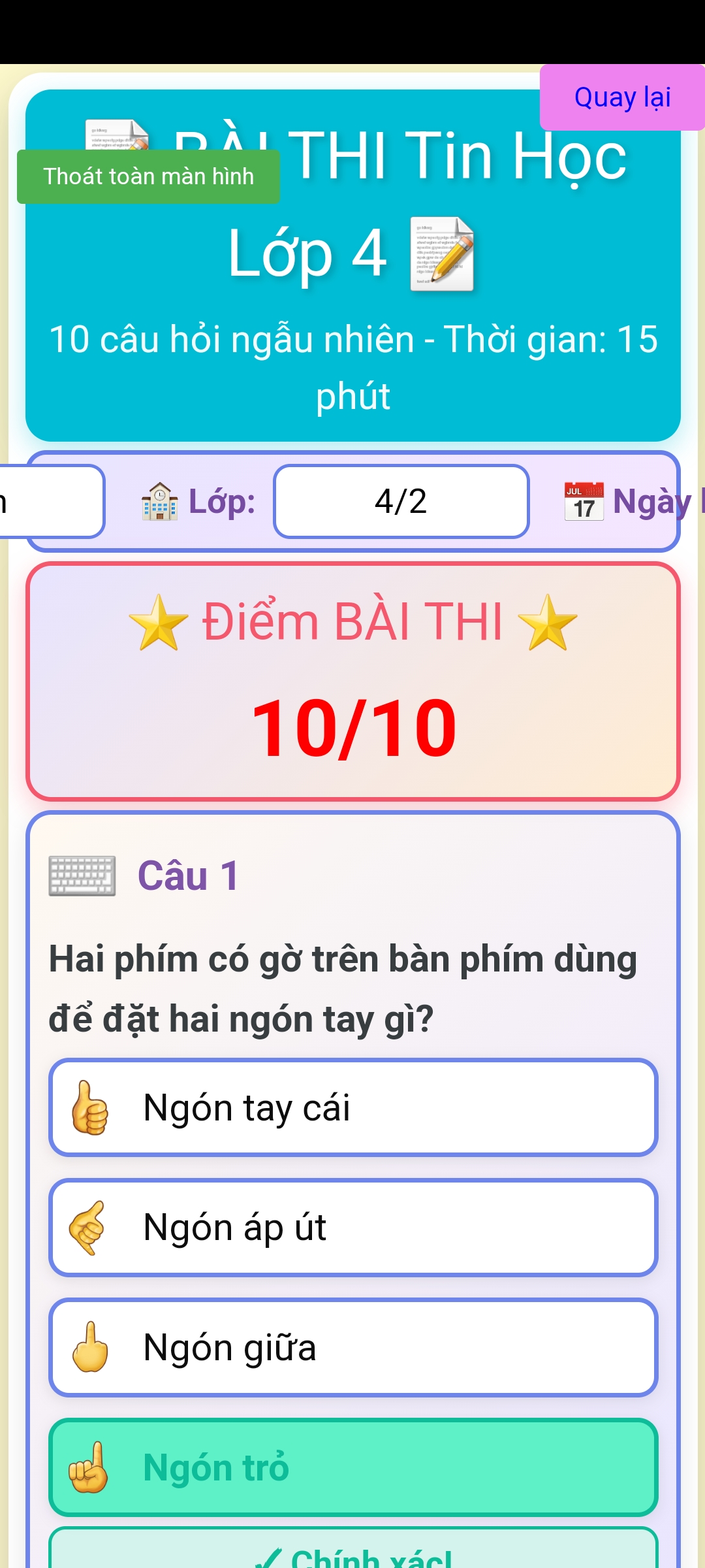 Bài thi
