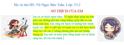 Giới thiệu về sở thích Võ Ngọc Bảo Trân 5.12.PNG